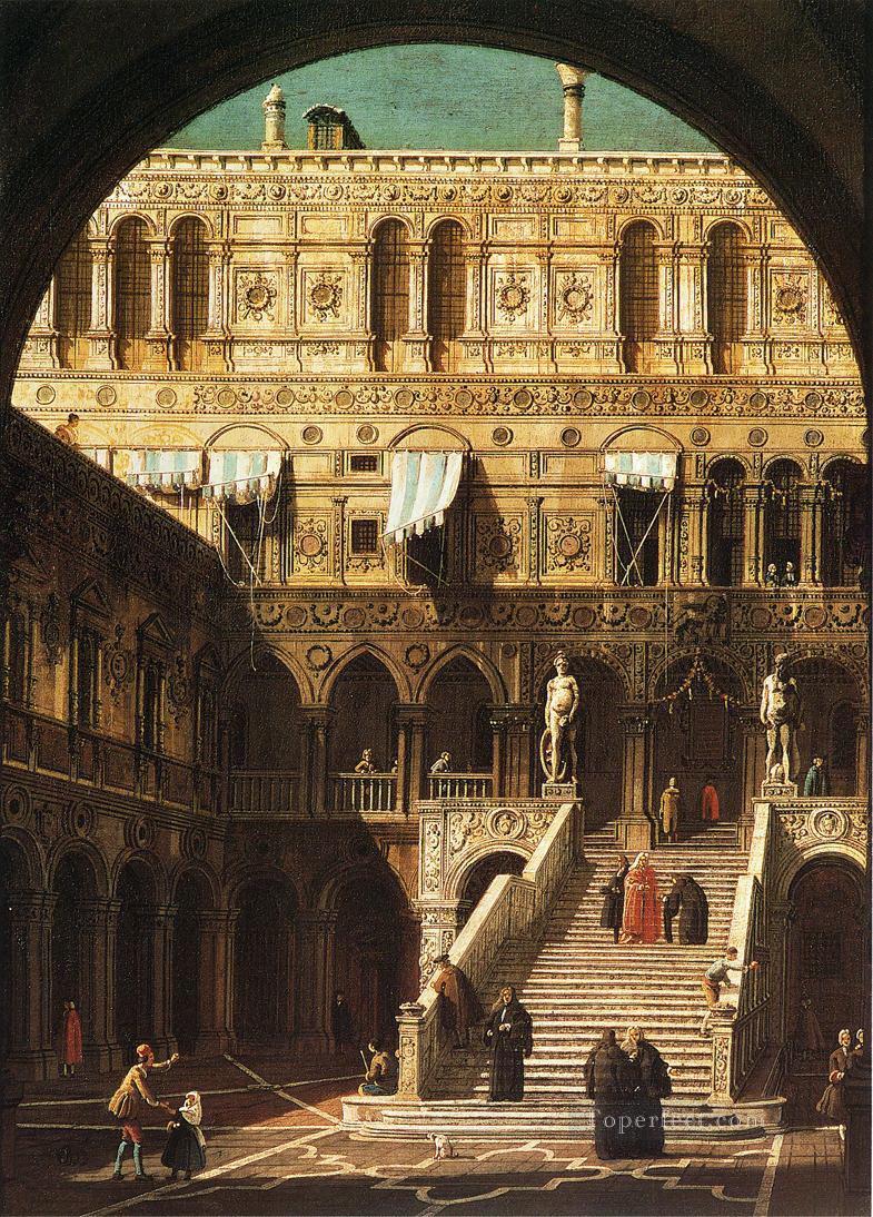 scala dei giganti 1765 Canaletto Venice Oil Paintings